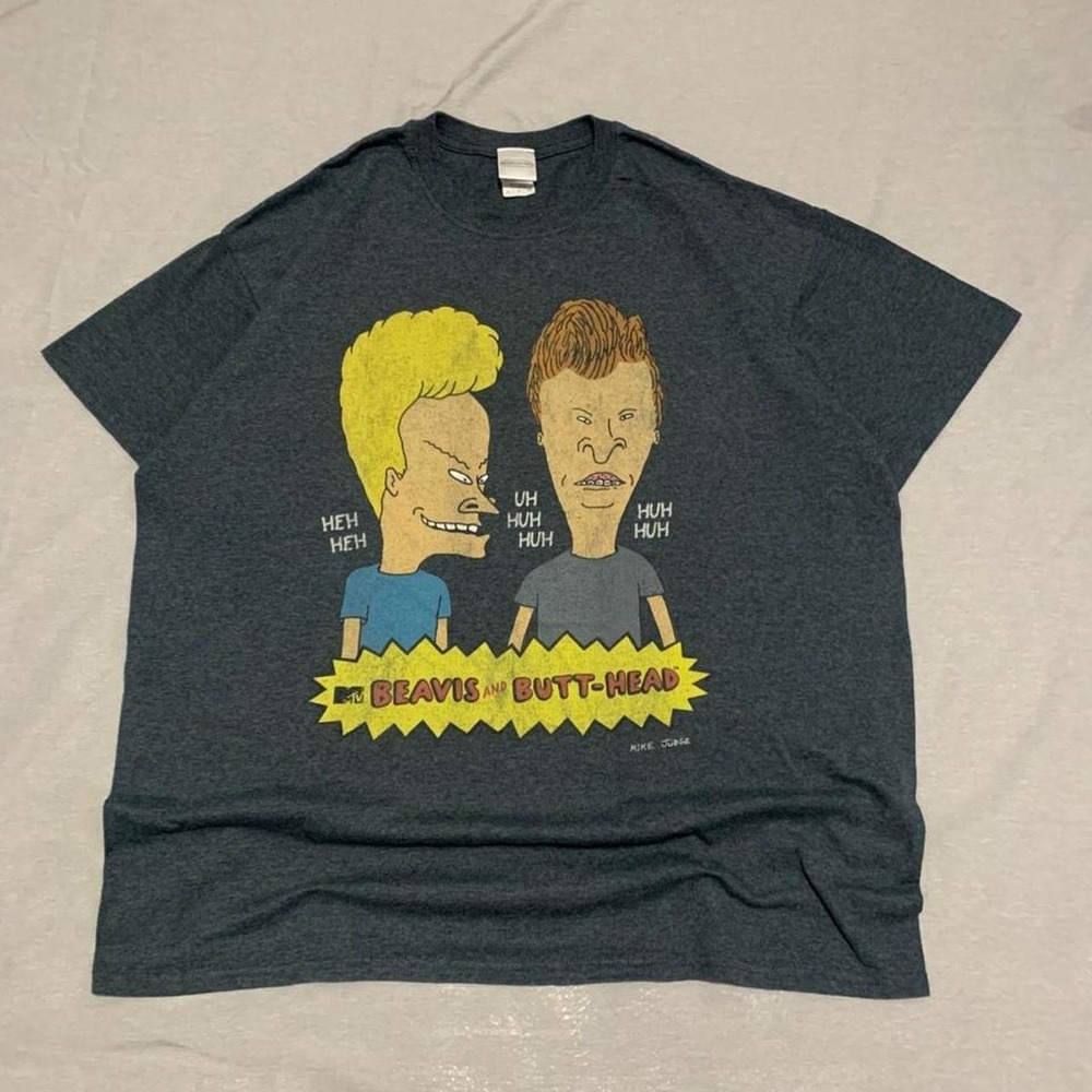 Freeze MTV Beavis and Butt-Head Graphic T-Shirt Mens XL Grey Charcoal 90s Retro